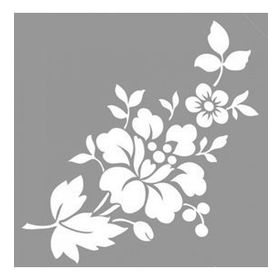 Artikel Dalında Çiçek Stencil Boyama Şablonu