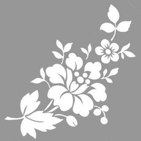 Artikel Dalında Çiçek Stencil Boyama Şablonu
