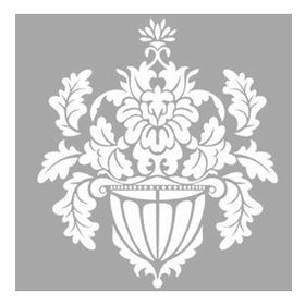 Artikel Damask 14 30x30 cm Duvar Fayans Mobilya Stencil Boyama Şablonu
