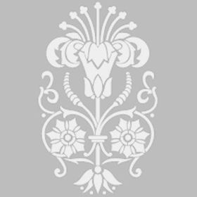 Artikel Damask 23 30x30 cm Duvar Fayans Mobilya Stencil Boyama Şablonu
