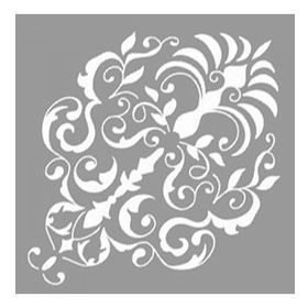 Artikel Damask Desen 30x30 cm Duvar Fayans Mobilya Stencil Boyama Şablonu