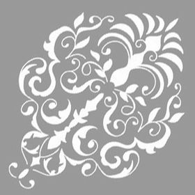 Artikel Damask Desen 30x30 cm Duvar Fayans Mobilya Stencil Boyama Şablonu