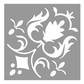 Artikel Damask Diane 30x30 cm Duvar Fayans Mobilya Stencil Boyama Şablonu