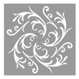 Artikel Damask Spiral 30x30 cm Duvar Fayans Mobilya Stencil Boyama Şablonu