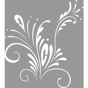 Artikel Damask Zambak 30x30 cm Duvar Fayans Mobilya Stencil Boyama Şablonu