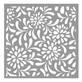 Artikel Damla Çiçek Desen 30x30 cm Duvar Fayans Mobilya Stencil Boyama Şablonu