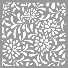 Artikel Damla Çiçek Desen 30x30 cm Duvar Fayans Mobilya Stencil Boyama Şablonu
