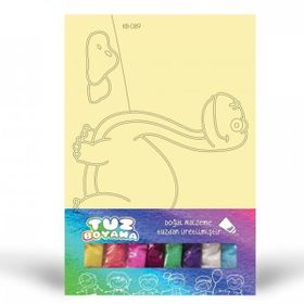 Artikel Dinozor 16,5x23 cm Tuz Boyama Sanatı