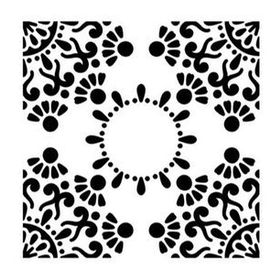 Artikel Dış Quad Mandala 2 30x30 cm Duvar Fayans Mobilya Stencil Boyama Şablonu
