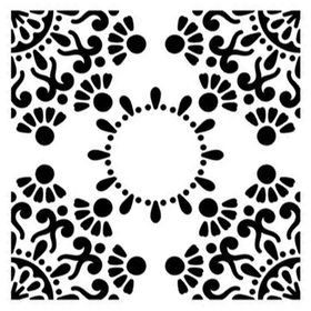 Artikel Dış Quad Mandala 2 30x30 cm Duvar Fayans Mobilya Stencil Boyama Şablonu