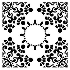 Artikel Dış Quad Mandala 2 30x30 cm Duvar Fayans Mobilya Stencil Boyama Şablonu