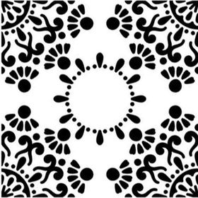Artikel Dış Quad Mandala 2 30x30 cm Duvar Fayans Mobilya Stencil Boyama Şablonu