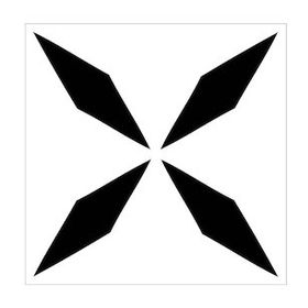 Artikel Dört Uçlu Yıldız 30x30 cm Duvar Fayans Mobilya Stencil Boyama Şablonu