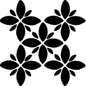 Artikel Dört Yapraklı Çiçek 30x30 cm Duvar Fayans Mobilya Stencil Boyama Şablonu