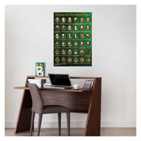 Artikel DP-1582 Osmanlı Padişahları 50x70 cm Duvar Sticker