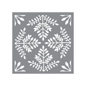 Artikel Eğrelti Karo 30x30 cm Duvar Fayans Mobilya Stencil Boyama Şablonu