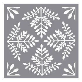 Artikel Eğrelti Karo 30x30 cm Duvar Fayans Mobilya Stencil Boyama Şablonu