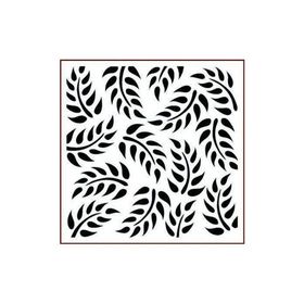Artikel Eğrelti Otu Desen 30x30 cm Duvar Fayans Mobilya Stencil Boyama Şablonu