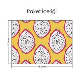 Artikel Ejderha Meyvesi Desen Notebook Sticker