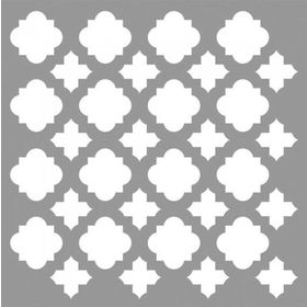 Artikel Fas Karo Desen 30x30 cm Duvar Fayans Mobilya Stencil Boyama Şablonu