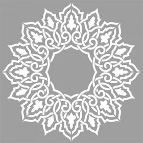 Artikel Fas Mandala 30x30 cm Duvar Fayans Mobilya Stencil Boyama Şablonu
