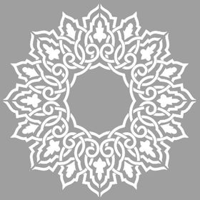 Artikel Fas Mandala 30x30 cm Duvar Fayans Mobilya Stencil Boyama Şablonu