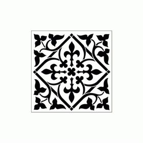 Artikel Fleur Karo 2 30x30 cm Fayans Duvar Mobilya Stencil Boyama Şablonu