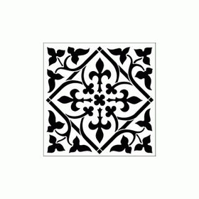 Artikel Fleur Karo 2 30x30 cm Fayans Duvar Mobilya Stencil Boyama Şablonu