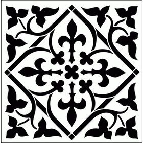 Artikel Fleur Karo 2 30x30 cm Fayans Duvar Mobilya Stencil Boyama Şablonu