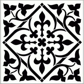 Artikel Fleur Karo 2 30x30 cm Fayans Duvar Mobilya Stencil Boyama Şablonu