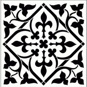 Artikel Fleur Karo 2 30x30 cm Fayans Duvar Mobilya Stencil Boyama Şablonu