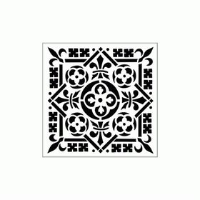 Artikel Fleur Karo 30x30 cm Fayans Duvar Mobilya Stencil Boyama Şablonu