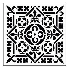 Artikel Fleur Karo 30x30 cm Fayans Duvar Mobilya Stencil Boyama Şablonu
