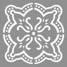 Artikel Fleur Karo 30x30 cm Fayans Duvar Mobilya Stencil Boyama Şablonu