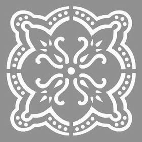 Artikel Fleur Karo 30x30 cm Fayans Duvar Mobilya Stencil Boyama Şablonu
