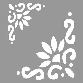 Artikel Floral Beverly 30x30 cm Fayans Duvar Mobilya Stencil Boyama Şablonu