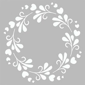 Artikel Floral Çerçeve 2 30x30 cm Fayans Duvar Mobilya Stencil Boyama Şablonu