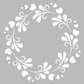 Artikel Floral Çerçeve 2 30x30 cm Fayans Duvar Mobilya Stencil Boyama Şablonu