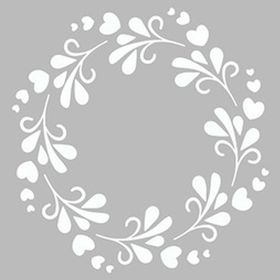 Artikel Floral Çerçeve 2 30x30 cm Fayans Duvar Mobilya Stencil Boyama Şablonu
