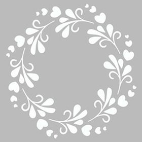 Artikel Floral Çerçeve 2 30x30 cm Fayans Duvar Mobilya Stencil Boyama Şablonu