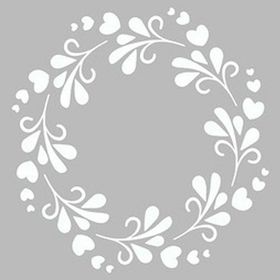 Artikel Floral Çerçeve 2 30x30 cm Fayans Duvar Mobilya Stencil Boyama Şablonu