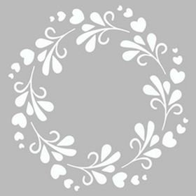 Artikel Floral Çerçeve 2 30x30 cm Fayans Duvar Mobilya Stencil Boyama Şablonu