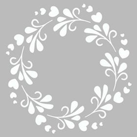 Artikel Floral Çerçeve 2 30x30 cm Fayans Duvar Mobilya Stencil Boyama Şablonu
