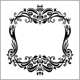 Artikel Floral Çerçeve 30x30 cm Fayans Duvar Mobilya Stencil Boyama Şablonu