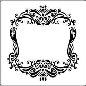 Artikel Floral Çerçeve 30x30 cm Fayans Duvar Mobilya Stencil Boyama Şablonu