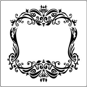 Artikel Floral Çerçeve 30x30 cm Fayans Duvar Mobilya Stencil Boyama Şablonu
