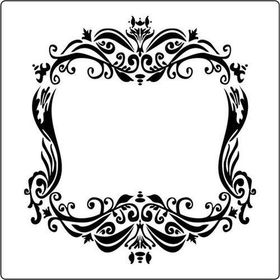 Artikel Floral Çerçeve 30x30 cm Fayans Duvar Mobilya Stencil Boyama Şablonu
