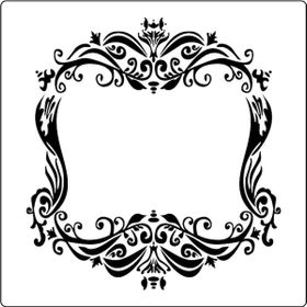 Artikel Floral Çerçeve 30x30 cm Fayans Duvar Mobilya Stencil Boyama Şablonu