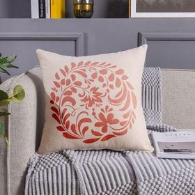 Artikel Floral Daire 30x30 cm Fayans Duvar Mobilya Stencil Boyama Şablonu