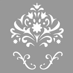 Artikel Floral Joyce 30x30 cm Fayans Duvar Mobilya Stencil Boyama Şablonu